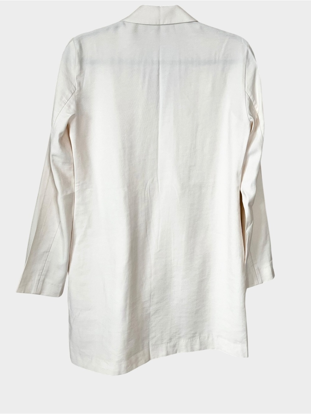 ZARA TRF Cream Double Breasted Blazer Dress Size Small Office Chic - Picture 3 of 5